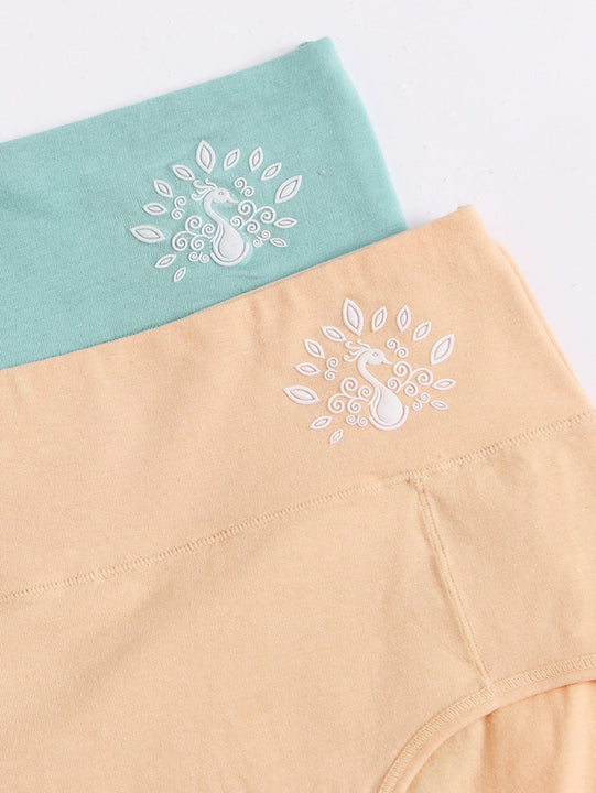 2 piezas set de bragas de cintura alta con abertura