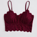 Bralette De Encaje Floral De Longitud Larga