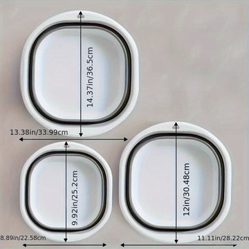 Fregadero plegable de 12 opciones - Lavabo portátil, material plástico duradero, adecuado para viajes, hogar, uso como lavado facial, baño de pies, fregadero de ducha para baño y autocaravana, regalo de almacenamiento para el hogar.