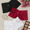 3 piezas set de bragas con encaje floral