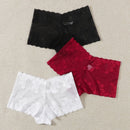 3 piezas set de bragas con encaje floral