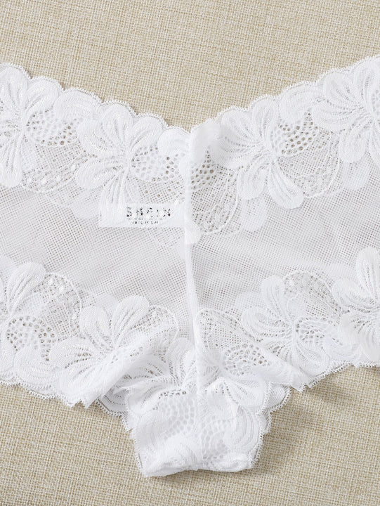 3 piezas set de bragas con encaje floral