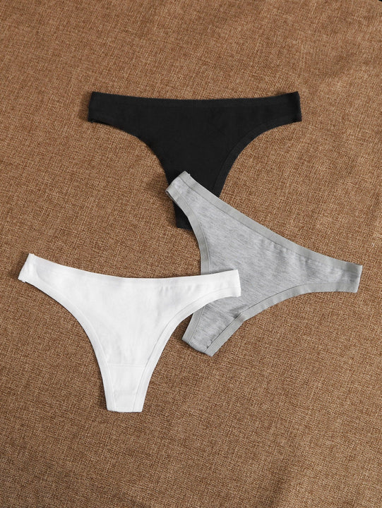 3 piezas set bragas tanga simple