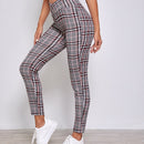 Essnce Pantalones de cuadros de cintura ancha