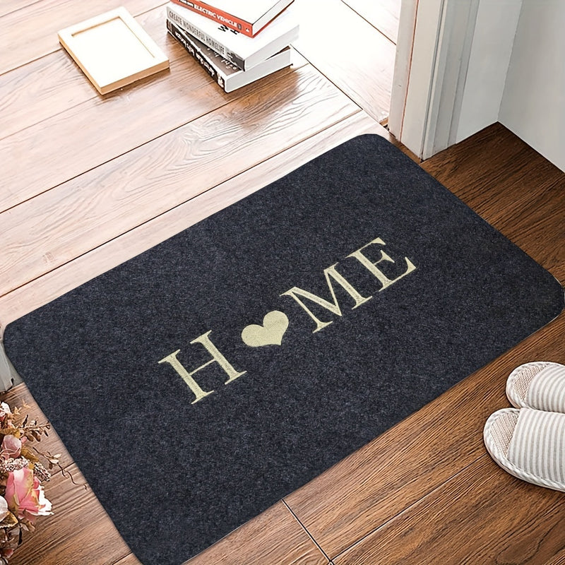 Alfombra de bienvenida Home Love: Felpudo de entrada de poliéster antideslizante para baño, cocina, comedor, sala de estar, dormitorio y jardín - Adecuado para puertas de 40 cm/15,7 pulgadas, 60 cm/23,62 pulgadas, 70 cm/27,56 pulgadas, 80 cm/31,49 pulgad