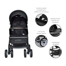 COCHE ESTANDAR  KLAUS HAPPY BABY - NEGRO
