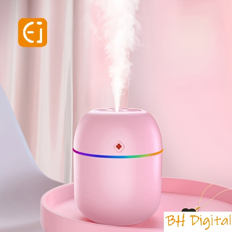 Humidificador de vapor facial USB, difusor de aromaterapia compatible con aceites esenciales, con tecnología Soundwave y luz nocturna inteligente que se apaga automáticamente, adecuado para habitaciones secas y grasosas - Beige claro, dormitorio, sala de