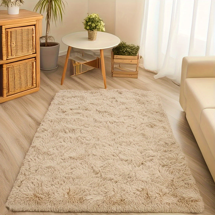Alfombra de Peluche Camello, Tela Esponjosa Suave y Gruesa, Decoración Cómoda para Interiores | Duradera y Fácil de Limpiar | Adecuada para Sala de Estar, Dormitorio, etc. | Varios Tamaños Disponibles