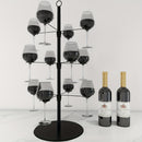 1pc Elegante Estante de Metal para Copas, Acabado en Esmalte, Estante Colgante para Copas de Champán y Vino, Organizador de Almacenamiento de Vajilla para Decoración del Hogar, Bodas, Exhibición de Banquetes, Artesanía de Hierro, Pata Alta