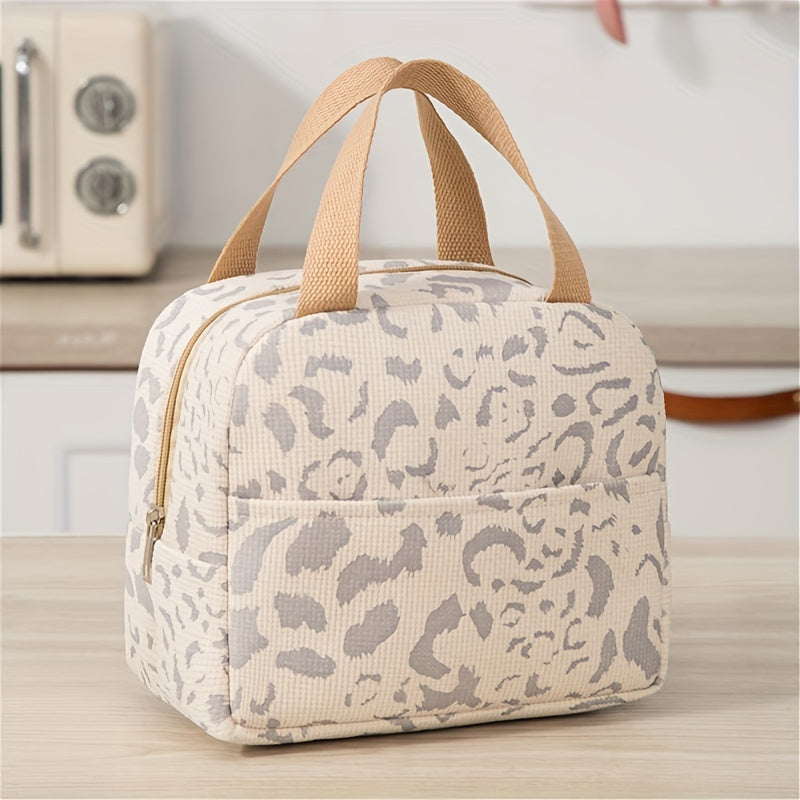 Lonchera aislante con diseño de tinta, gran capacidad, para trabajo y escuela, bolsa de picnic con hielo para viajes al aire libre, sin contacto con alimentos, regreso a clases