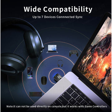 Adaptador inalámbrico USB con conector de auriculares de 3,5 mm - receptor de audio inalámbrico sin controlador para altavoces de computadora, auriculares y sistemas estéreo, modo de alimentación USB, inalámbrico 5.0 sin controlador, solución de audio in