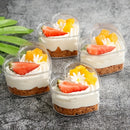 60 piezas (30 vasos + 30 tapas) vasitos mini con forma de corazón con tapa - Tazones de plástico de 5 onzas, ideales para yogur, gelatina, helado y ensalada de frutas - Perfectos para fiestas, cumpleaños, bodas y días festivos