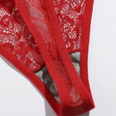 Conjunto De Tanga De Encaje Floral Con 2 Paquetes Y Lazos Laterales