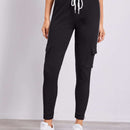EZwear Joggers con bolsillo lateral de cintura con nudo