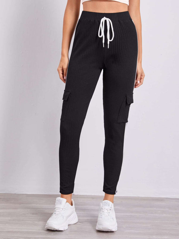 EZwear Joggers con bolsillo lateral de cintura con nudo