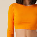 Top crop algodon neon naranja