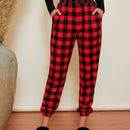 LUNE Pantalones cortos de guingan con bolsillo de cintura elastica