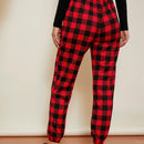 LUNE Pantalones cortos de guingan con bolsillo de cintura elastica
