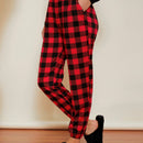 Pantalones De Dos Tonos De Cuadros Para Mujer