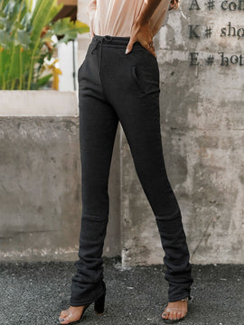 Glamaker Pantalones con bolsillo oblicuo de cintura con cordon