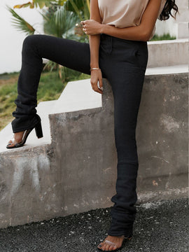 Glamaker Pantalones con bolsillo oblicuo de cintura con cordon