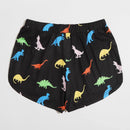 EZwear Shorts con estampado de dinosaurio de cintura con nudo