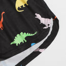 EZwear Shorts con estampado de dinosaurio de cintura con nudo