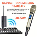 NUOXIANGE micrófono sin varillas de mano cuatro con conexión Plug and Play ideal para actuaciones de canto en KTV y computadora, con receptor recargable compatible con 1/8 pulgada, calidad de sonido clara, adecuado para adultos, bodas, fiestas