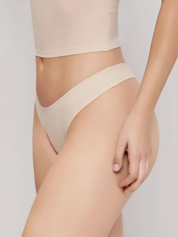 Tangas unicolor invisible microfibra
