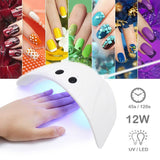 Lámpara Uñas Secador Esmalte Gel UV LED Con Temporizador RF 487