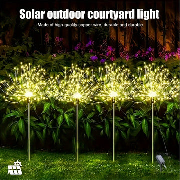 4 luces solares para jardín al aire libre, 4 luces solares LED para césped con 8 modos de iluminación, luces de tierra táctiles, luces solares para césped con iluminación ajustable, decoración de hogar, temas de vacaciones, camping, RVs.