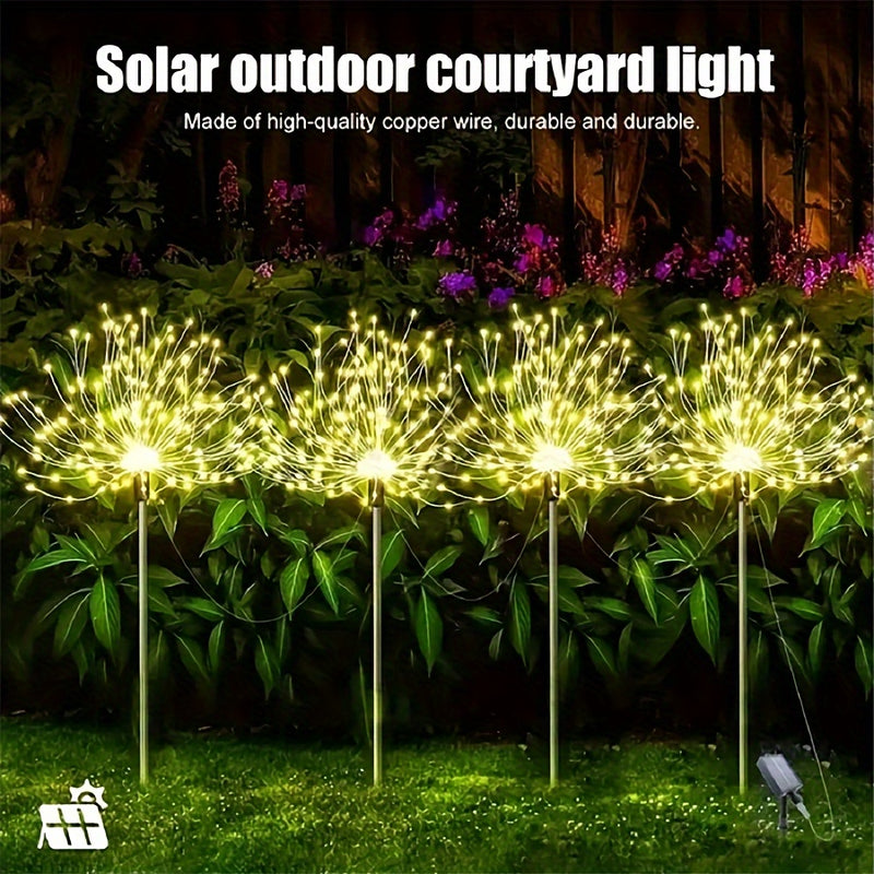 4 luces solares para jardín al aire libre, 4 luces solares LED para césped con 8 modos de iluminación, luces de tierra táctiles, luces solares para césped con iluminación ajustable, decoración de hogar, temas de vacaciones, camping, RVs.
