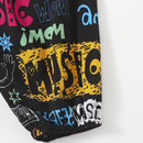 EZwear Pantalones conicos con estampado de letra y dibujo