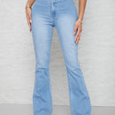 SXY Jeans de pierna amplia de cintura alta