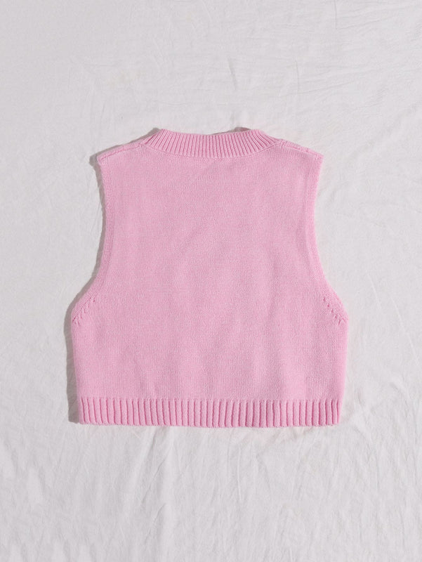 Qutie Chaleco jersey tejido de cable