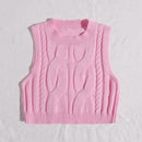 Qutie Chaleco jersey tejido de cable