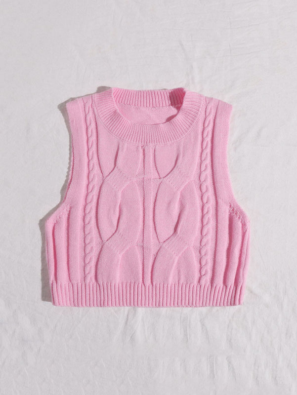 Qutie Chaleco jersey tejido de cable