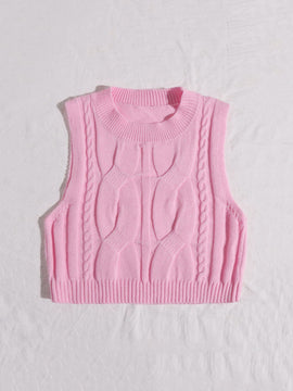 Qutie Chaleco jersey tejido de cable