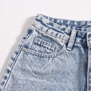 Shorts mezclilla bajo crudo