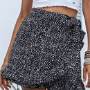 Shorts cruzado con cordon lateral con estampado