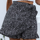 Shorts cruzado con cordon lateral con estampado