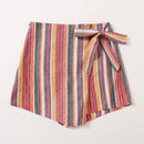 VCAY Skort De Rayas Con Lazo Frontal