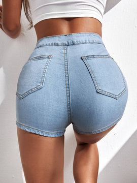 Essnce Shorts en mezclilla con lavado ligero