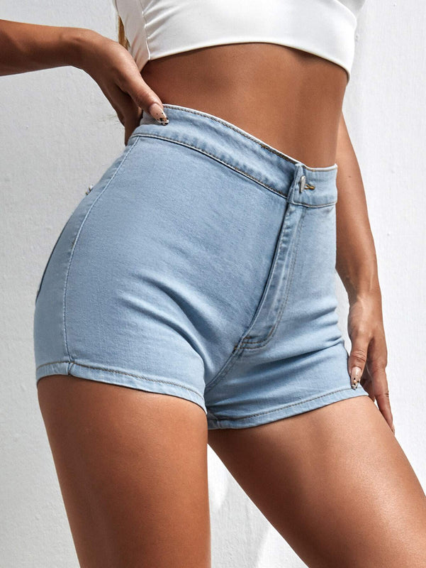 Essnce Shorts en mezclilla con lavado ligero