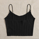 EZwear Top de tirantes ribete en forma de lechuga