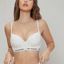 Sujetador camiseta super push up con cinta con letra