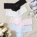 Underwear&sleepwear basics 4 paquete de lenceria de tanga de encaje floral