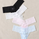 Underwear&sleepwear basics 4 paquete de lenceria de tanga de encaje floral