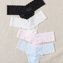 Underwear&sleepwear basics 4 paquete de lenceria de tanga de encaje floral