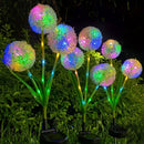 1 unidad de luz decorativa para jardín con energía solar, forma de diente de león, para exteriores, patio y césped